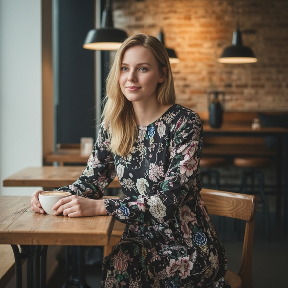 AFRM Nordstrom Black Satin Floral Backless Midi Dress Size Large EUC - Picture 3 of 12